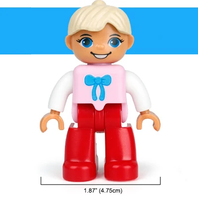 A27 younger sister Ходячие фигурки, блоки, игрушки для больших строительных блоков, совместим с Duplo, кубики, персонажи, блоки для детей - Цвет: A27 younger sister