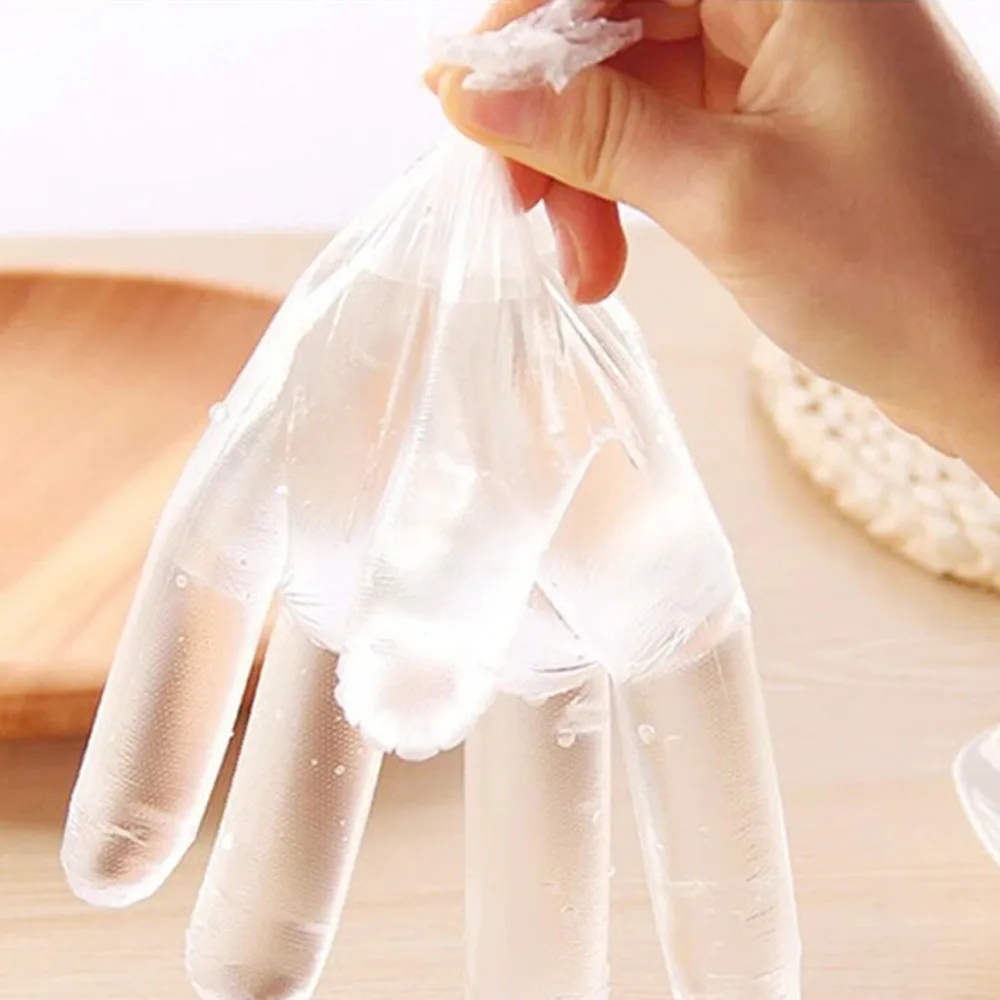 50/100 шт Пластик одноразовые Перчатки для ресторана, дома, обслуживания питанием гигиена прозрачный Перчатки
