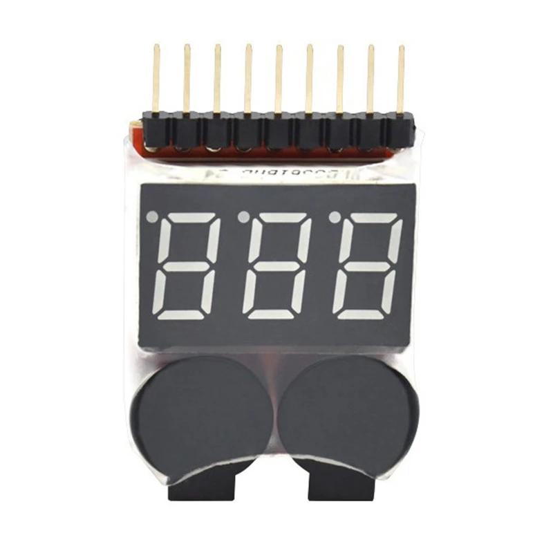 Горячая 3C-Lipo батарея тестер напряжения монитор, Вольт-метр звуковой сигнал 1-8S3.7V-30V Цифровой Низкий зуммер сигнализации RC измеритель напряжения Monito