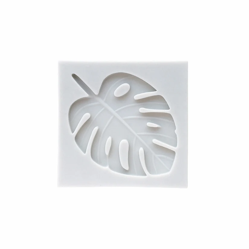 Monstera Deliciosa Blatt Silikon Sugar Mold Schokolade Cupcake Backen Fondant Kuchen Dekorieren Werkzeuge – Detail 4
