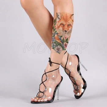 

Fake tattoo sticker fox big animal flower bird waterproof temporary tatoo body art flash tatto for kid boy man girl woman