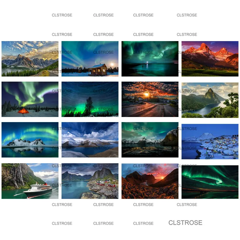 

Diy Diamond Landscape Painting Northern Lights On Snow Mountain Nordic Decoration Home Square Diamond Round Diamond Modern Home