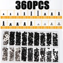 

M2 M2.5 M3 360pcs Black/Silvery Notebook Screws Kit Flat Head Screws with Screwdriver for Dell Sony IBM HP Lenovo Screw