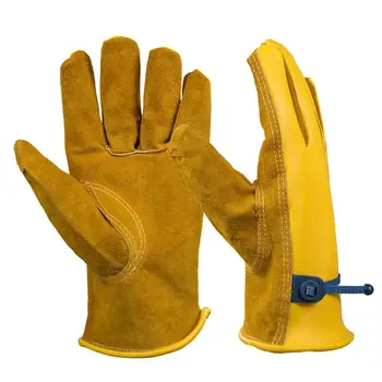 

Faux Leather Wearproof Breathable Labor Work BBQ Protection Kitchen Safe Gloves