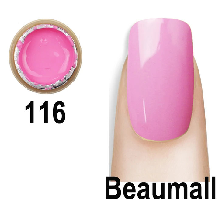 Beaumall окраска гелем цвета, 1 горшок 5 мл объем чистый твердый УФ-гель для ногтей советы блестящая Обложка Расширение Маникюр DIY