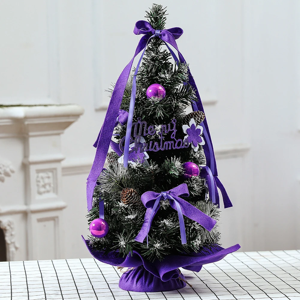 

With Light Decoration Party Ball Pine Cone Festival Christmas Tree Tabletop PVC Battery Operated Artificial Mini Craft Home