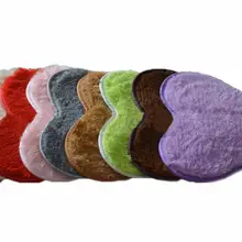 Новинка 40 см x 50 см моющийся шелковистый Противоскользящий коврик в форме сердца мягкие пушистые коврики Декор для спальни ванной комнаты ковер 10 цветов