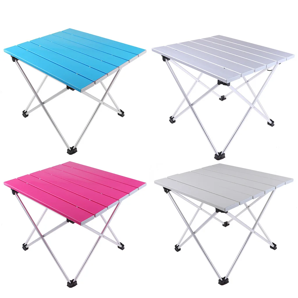 Outdoor Aluminium Foldable Picnic Camping Desk Table Ultralight Compact Size with Storage Pouch Indoor Outdoors Dinner Table