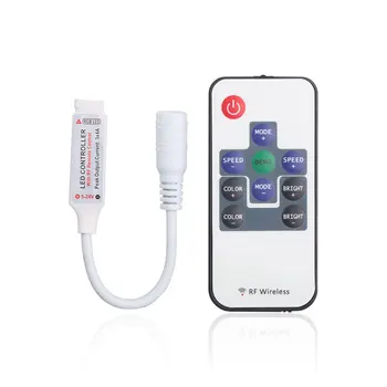 

10Keys Mini RGB LED Controller with Wireless RF Remote Control for 5050/3528 SMD LED Strip DC 5~24V
