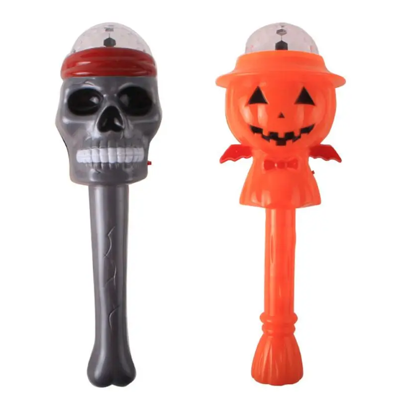 

1Pc Skull Pumpkin Glow Sticks Xmas Halloween LED Flashing Lights Wand Bar Props