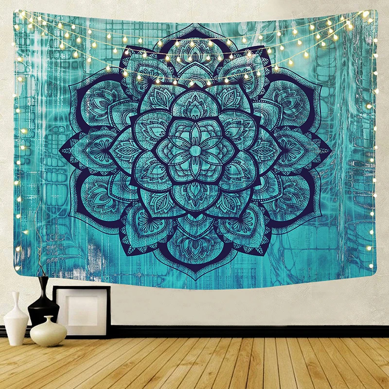 Tapiz de decoración de Mandala indio, Alfombra de playa, manta, tapiz colgante de pared, manta de playa