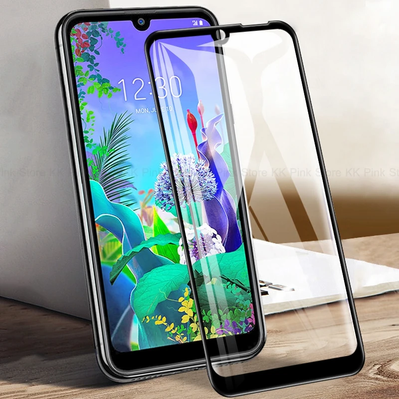 Полное покрытие Стекло для LG Q60 K50 K40 V50 V40 V30 плюс крышка чехол из закаленного
