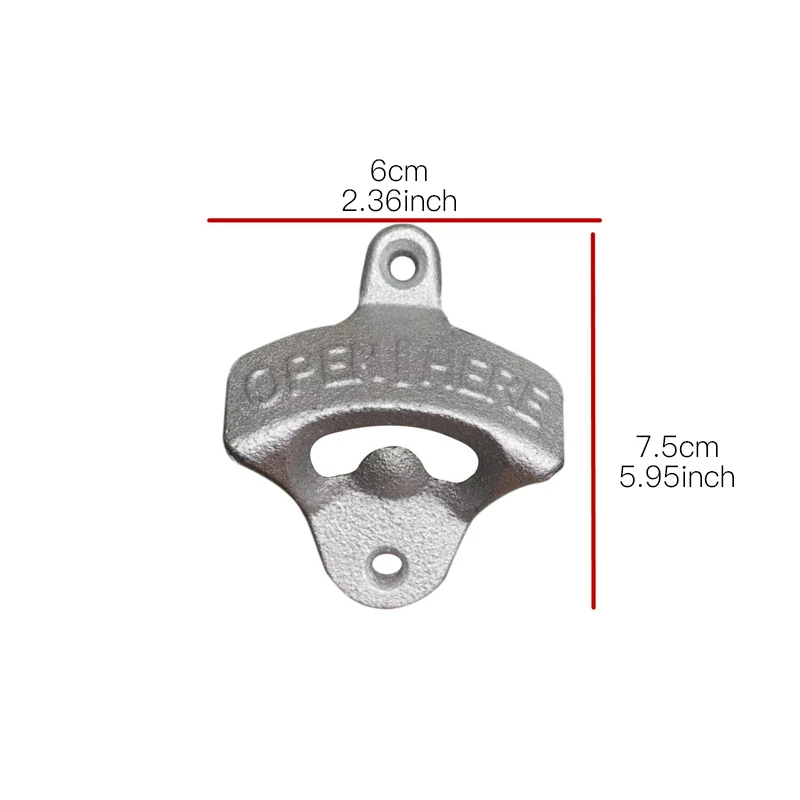 Barware Gear Bottle Opener Catcher Bundle Wall Mounted Beer Bottle Opener With Screws For Beer Cap Coke Bottle Bar Kitchen Tool