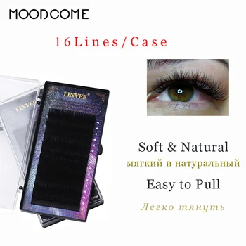 

16 Rows / Box mink eyelashes for Women Eyelashes Grafting Premium Quality curl Warp soft Smooth fake eyelashes cosmetic kit