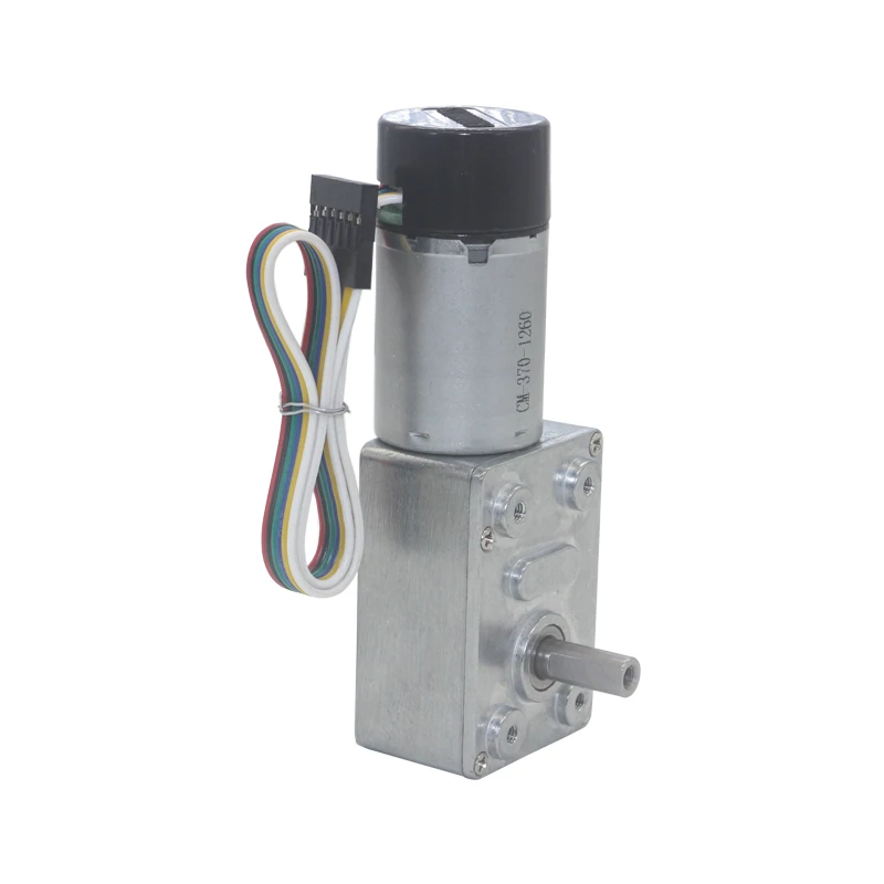 Moteur Industriel à Engrenage Sans Fin JGY-370 DC6V 90RPM - Auto-bloquant Avec Arbre M8