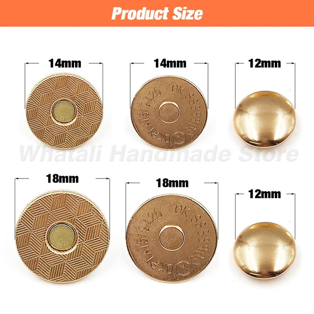 14mm Diy Silver Bags, Accessories Lady Bags Magnetic Button Magnet Suction  Purse Buckle Clothing Buttons - Buttons - AliExpress