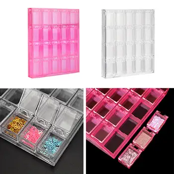 

20 Grid Multi-Functional Transparent Cosmetic Storage Box Beads Display Container DIY jewelry Makeup Manicure Case Organizer