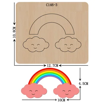 

New Rainbow Wooden die Scrapbooking C-146-3 Cutting Dies Compatible with most die cutting machines
