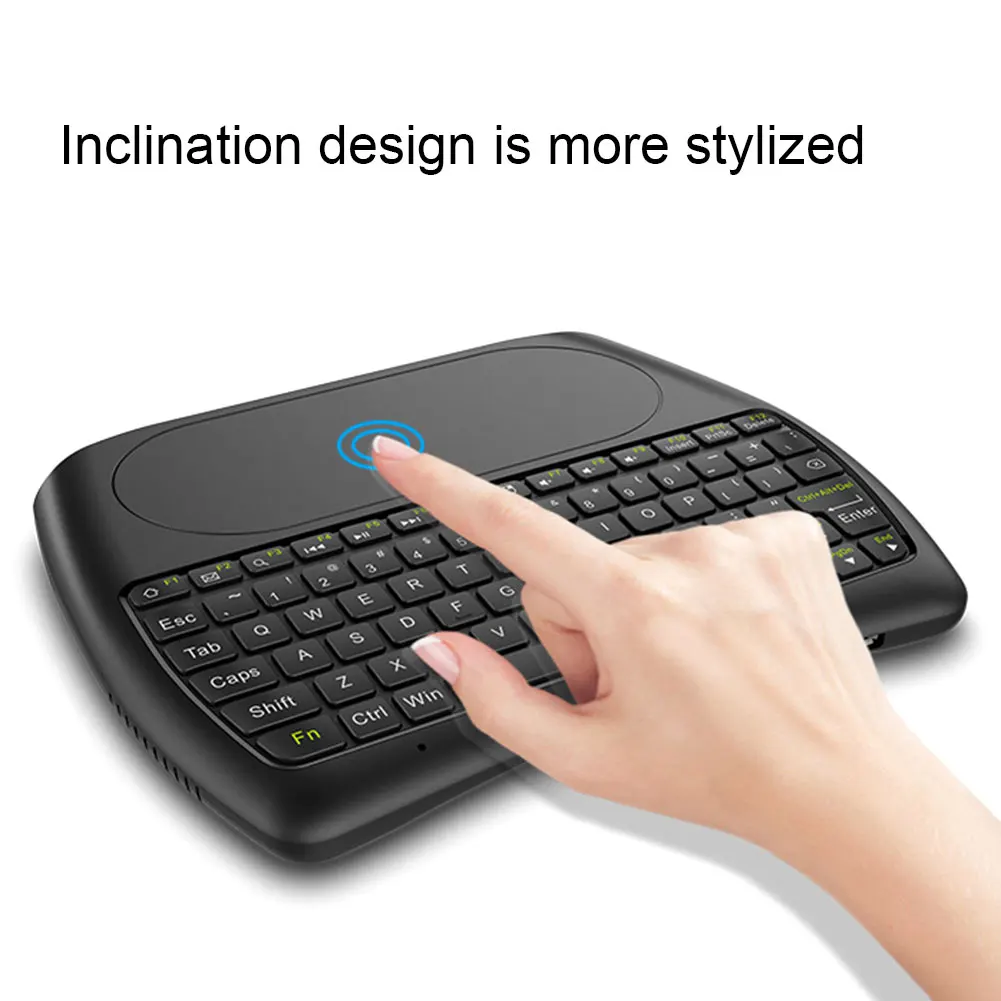 Подсветка D8 Pro Plus I8 Английский Русский 2,4 ГГц Беспроводная мини клавиатура Air mouse тачпад контроллер для Android пульт для телевизора