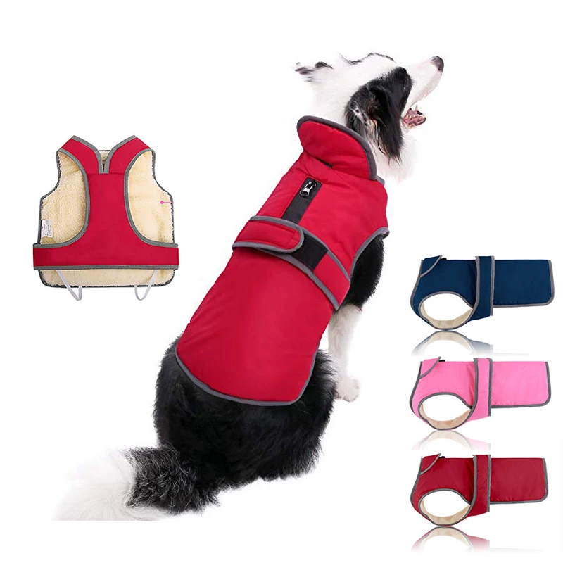 Reflective Dog Clothes Waterproof Pets Dog Jacket Coat Winter Warm Fleece Vest Clothing Pet Costume for Dogs Supplies