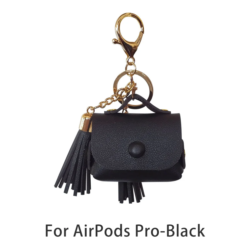 Модный кожаный чехол Hedset из поликарбоната для Apple AirPods Pro, аксессуары для наушников, мини сумка для AAirpods 3 с брелоком