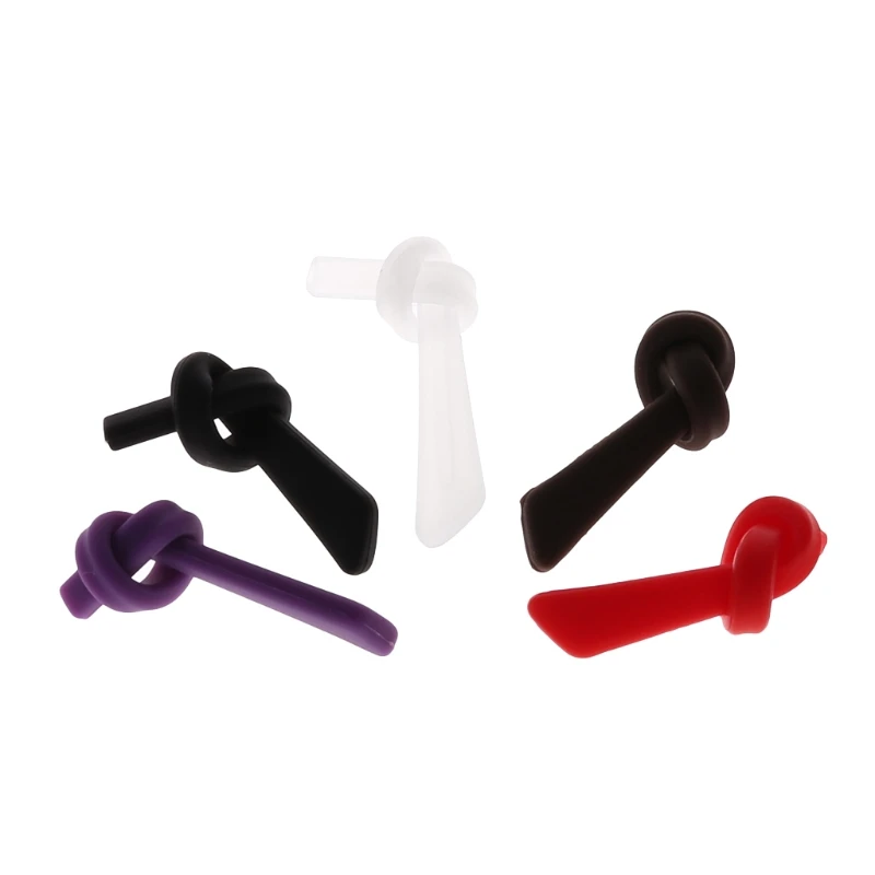Free shipping Wholesale 1 pair Soft Silicone Anti Slip Eyeglasses Glasses Temple Tips Accessories Square Hole 5