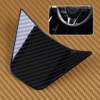 

beler Carbon Fiber Texture Car Steering Wheel Trim Cover Decal Sticker Frame ABS Fit For Toyota Corolla Hatchback 2019