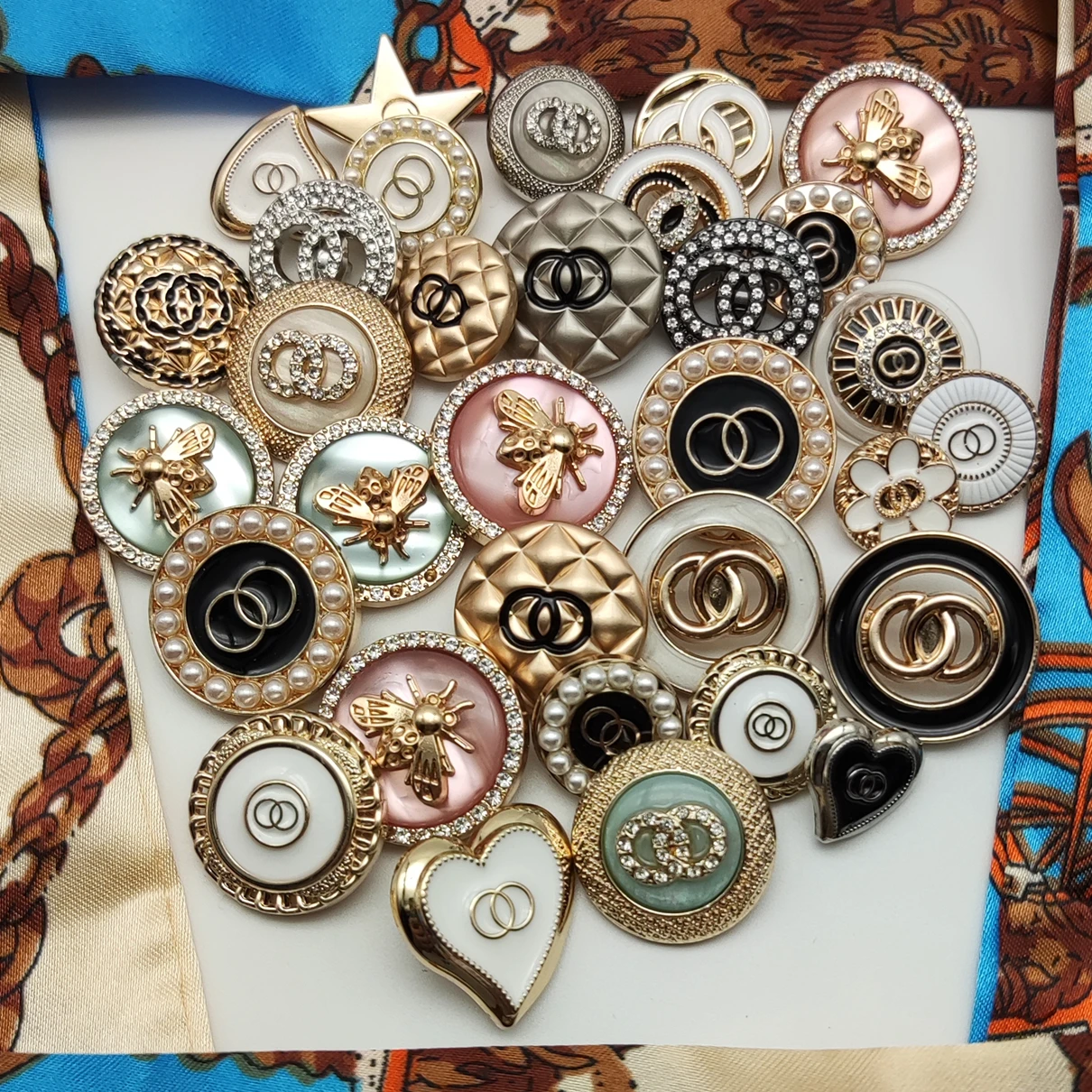 10PCs Logo Metal Buttons Fastener Sewing Seam Wholesale Gold Handmade DIY Clothing Decoration | Дом и сад