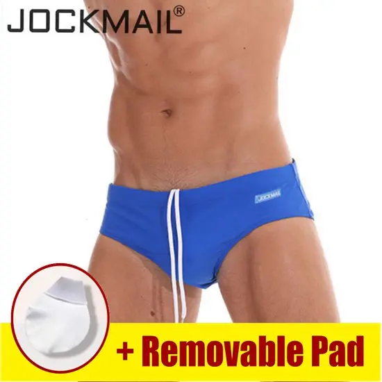 JOCKMAIL Mens Swimwear Briefs with Push Pad Mens Swimwear Short Quick Drying Mens Swim Briefs Low Waist Bathing Beach Wear