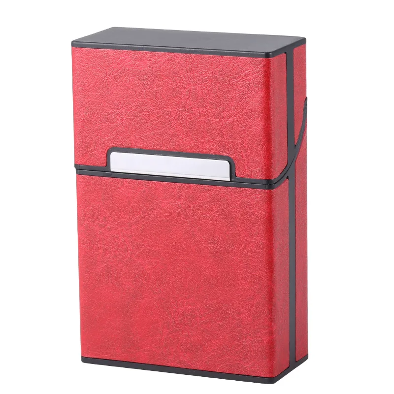 JINXINGCHENG коробка для сигарет 20 Крышка для сигарет портативная мягкая упаковка коробка для сигарет защитная оболочка крышка защита от давления для мужчин - Цвет: Красный
