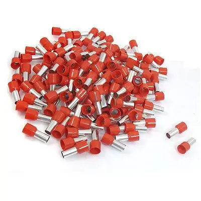 

2 AWG Red PVC Sleeve Insulating Tube Terminals Connector 200 Pcs