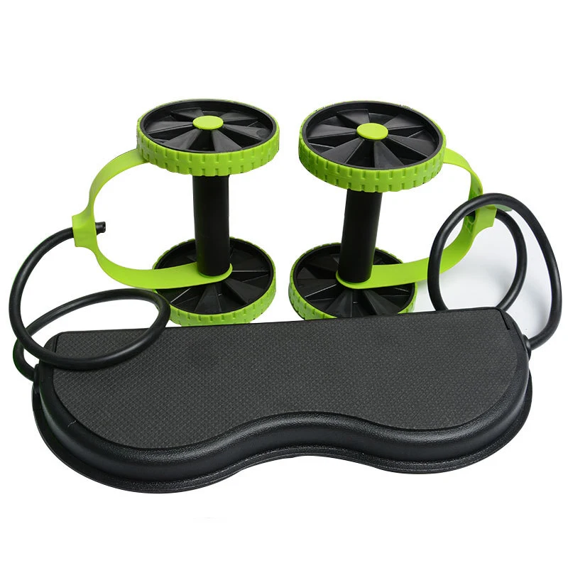 Double AB Roller Resistance Pull Rope ABS Wheel Roller Men Women Fitness Muscle Trainer Fitness Equipment for Gym Trainer