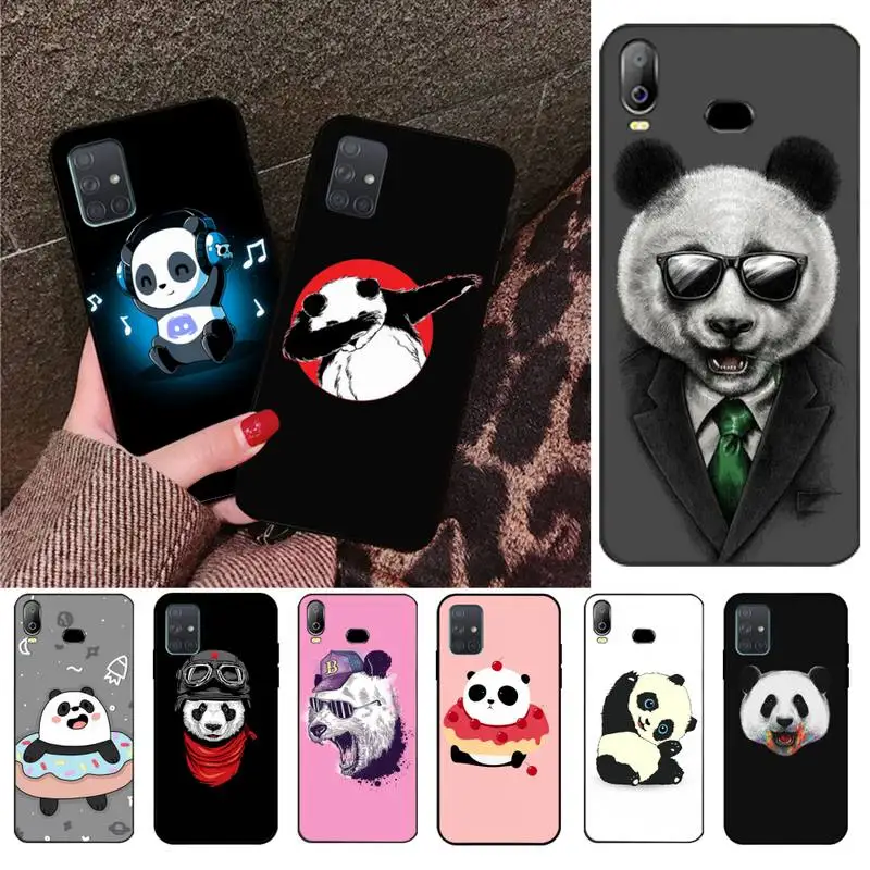Мягкий силиконовый чехол для телефона CUTEWANAN Panda Dab из ТПУ Samsung A10 A20 A30 A40 A50 A70 A71 A51 A6 A8