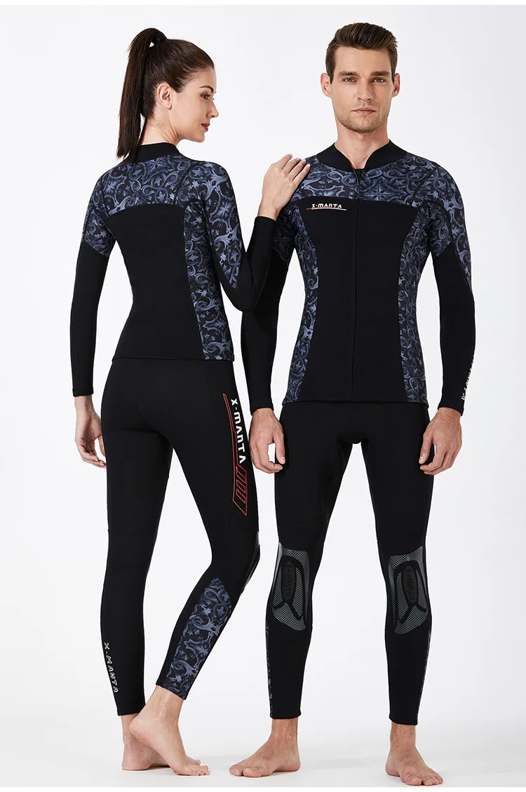 3mm Wetsuit Neoprene Men and Women Thickened Warm Winter Swimming Trunks Trousers Split Cold-proof Surfing Snorkeling Equipment