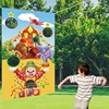 Carnivals Circus Toss Flag Interactive Throw Game Party Activity Early Learning Toy for Toddler 3Beanbags 1 Fixed Rope N7ME 1