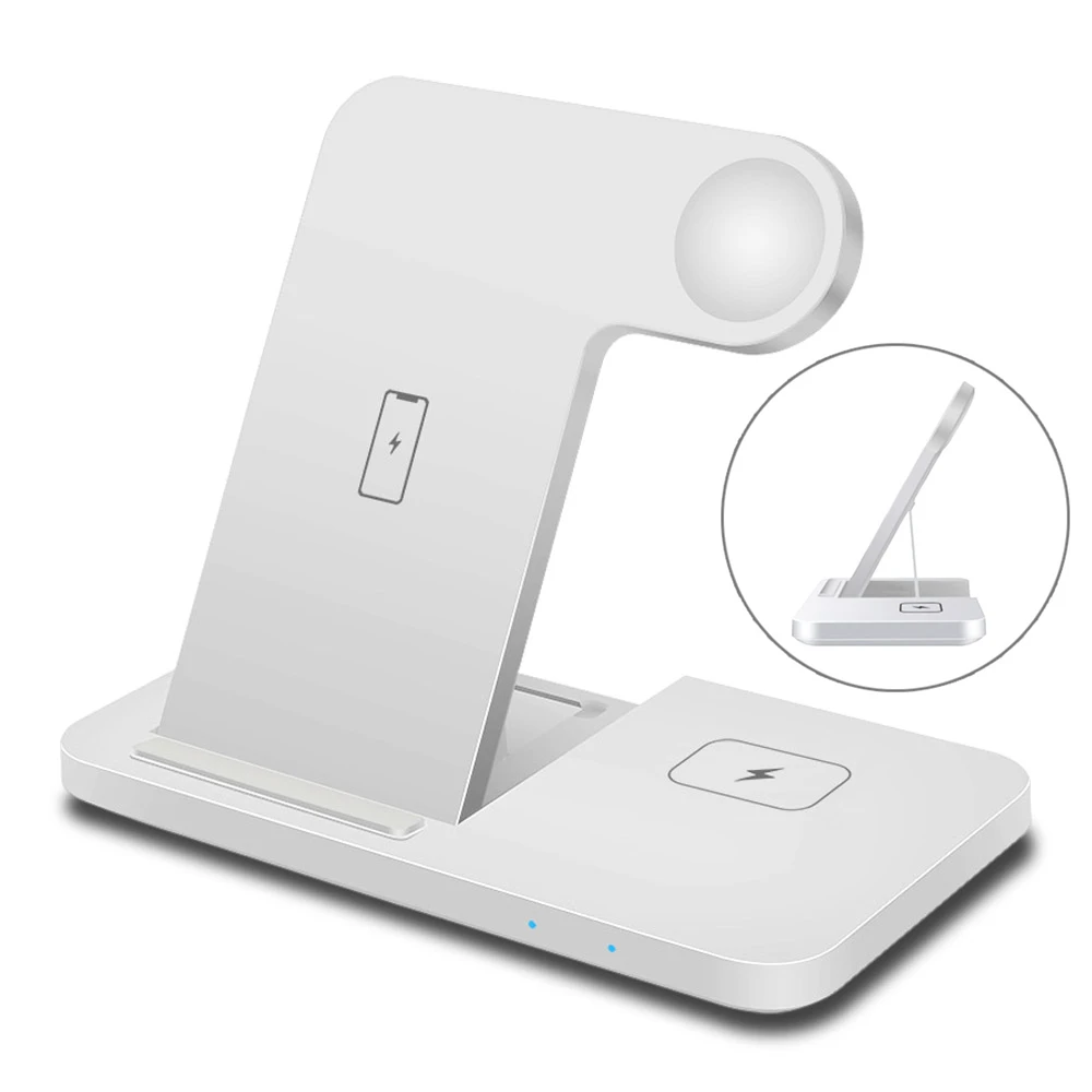 LAX Wireless Charging Stand - 3 in 1 Wireless Charger Fast Charging Dock  Station – Compatible with Apple Watches , Airpods 2/Pro, iPhone