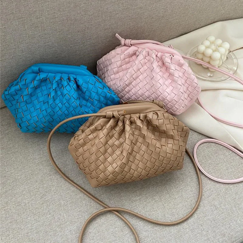 Luxury Ladies Weave Bag Soft Leather Crossbody Shoulder Bags For Women 2022 Fashion Female Brand Handbag and Purse Lady Hobo Bag