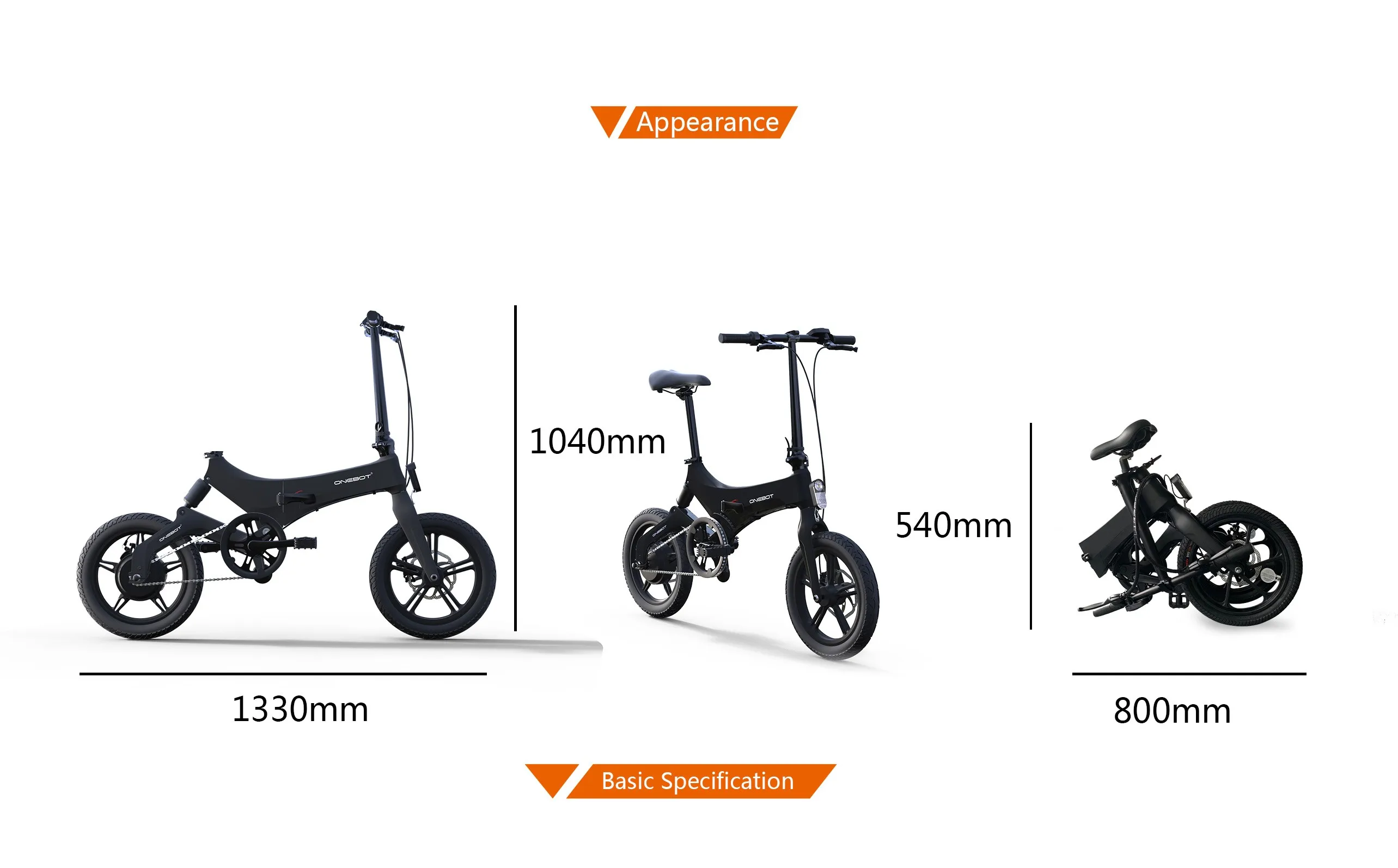 Электрический велосипед Onebot S6 Max 25 км/ч 36 В 6.4Ah 250 Вт 1" Максимальная нагрузка 120 кг двойной дисковый тормоз водонепроницаемый Fodable Электрический велосипед E-Bike