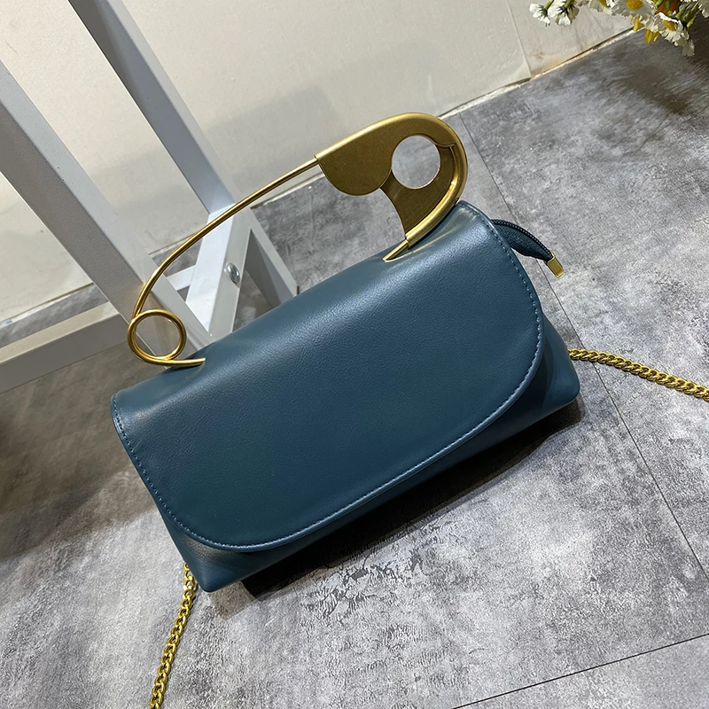 

Niche Pin Design Luxury Bag New Ins Chain Crossbody Bags for Women Small Square Bag Tide Fashion