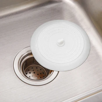 

15cm Practical Floor Drain Cover Bathroom Drainage Port Anti-blocking Floor Drain Large Round Silicone Sink Strainer