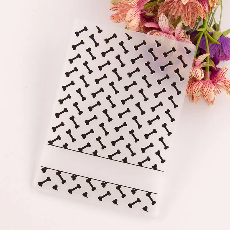 

Bone Embossing folders Stencils Plastic for Scrapbooking DIY New Template Fondant Cake Photo Album Card Making Decoration