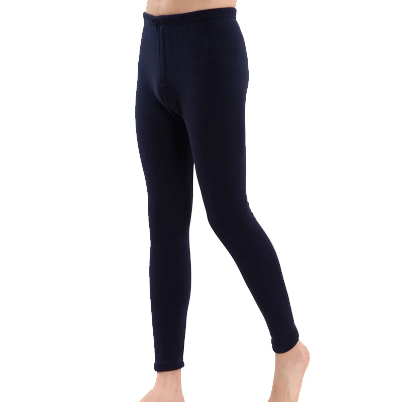 7XL Thermal Underwear For Men Winter Buttoms Thick Fleece Leggings Male Big Large Waist