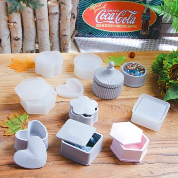 

Concrete Holder Molds Round Epoxy Resin Cement Plaster mold Container Box Molds Candlestick molds