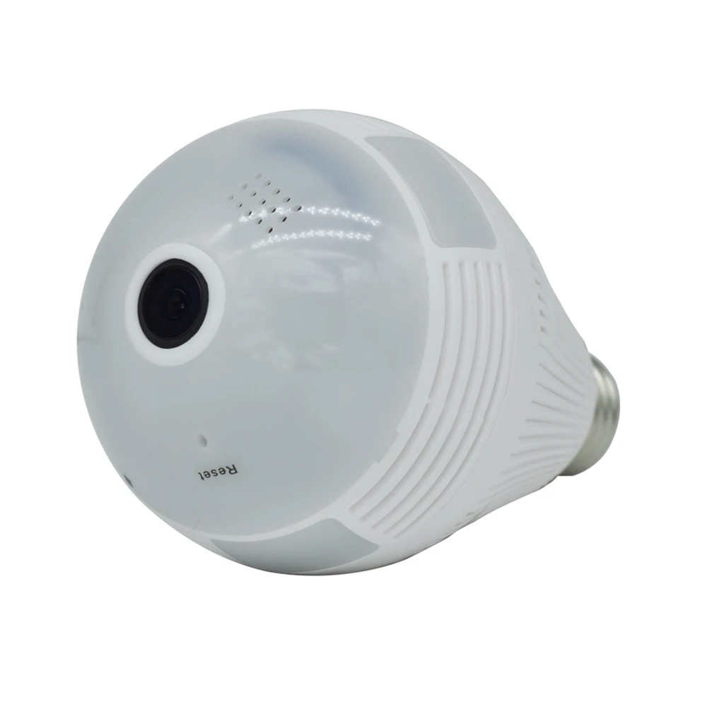 HD 960P WiFi Светодиодная камера лампы 360 Рыбий глаз объектив для съемки панорамы дома беспроводная безопасность IP видеокамера наружного наблюдения Ночной монитор для зрения