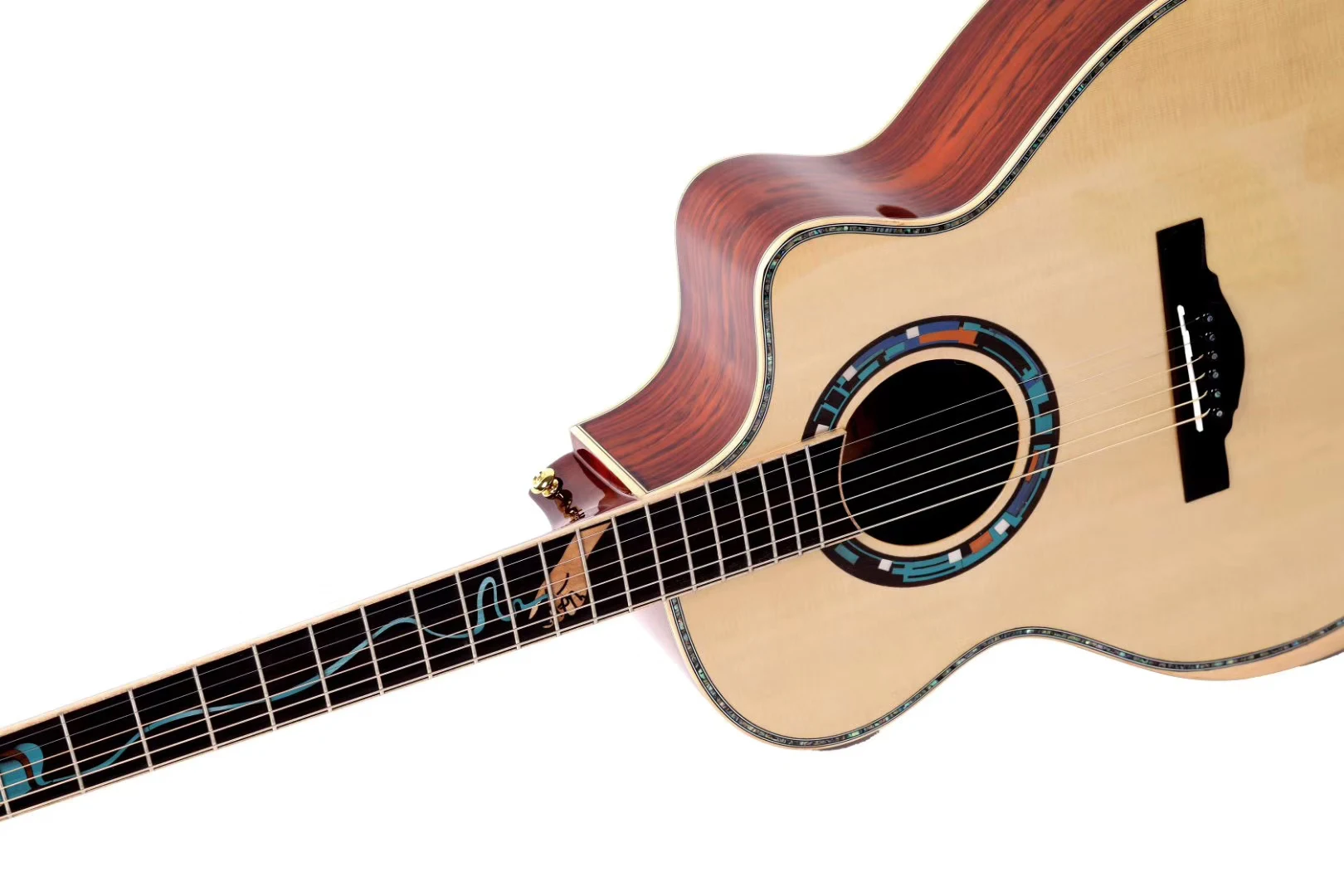 Акустическая гитара из массива ели стэнсен T-930 cocobolo, акустическая электрогитара s