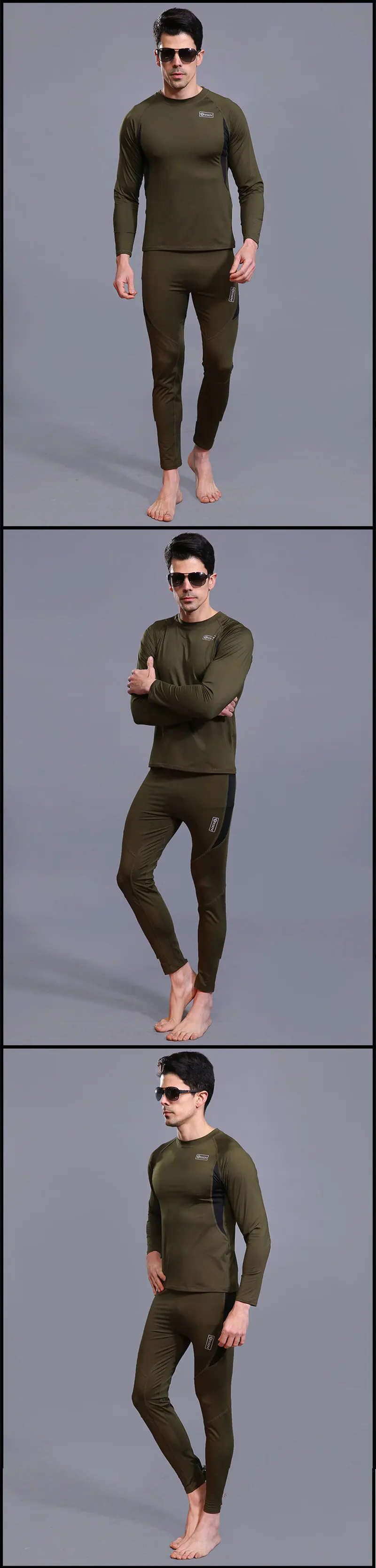 thermal trousers men's Men Cashmere Suits Thick Velvet Thermal Underwear Spring Autumn Winter Thermo Tracksuits Sets Fitness Fleece Male Long Johns long john shirts