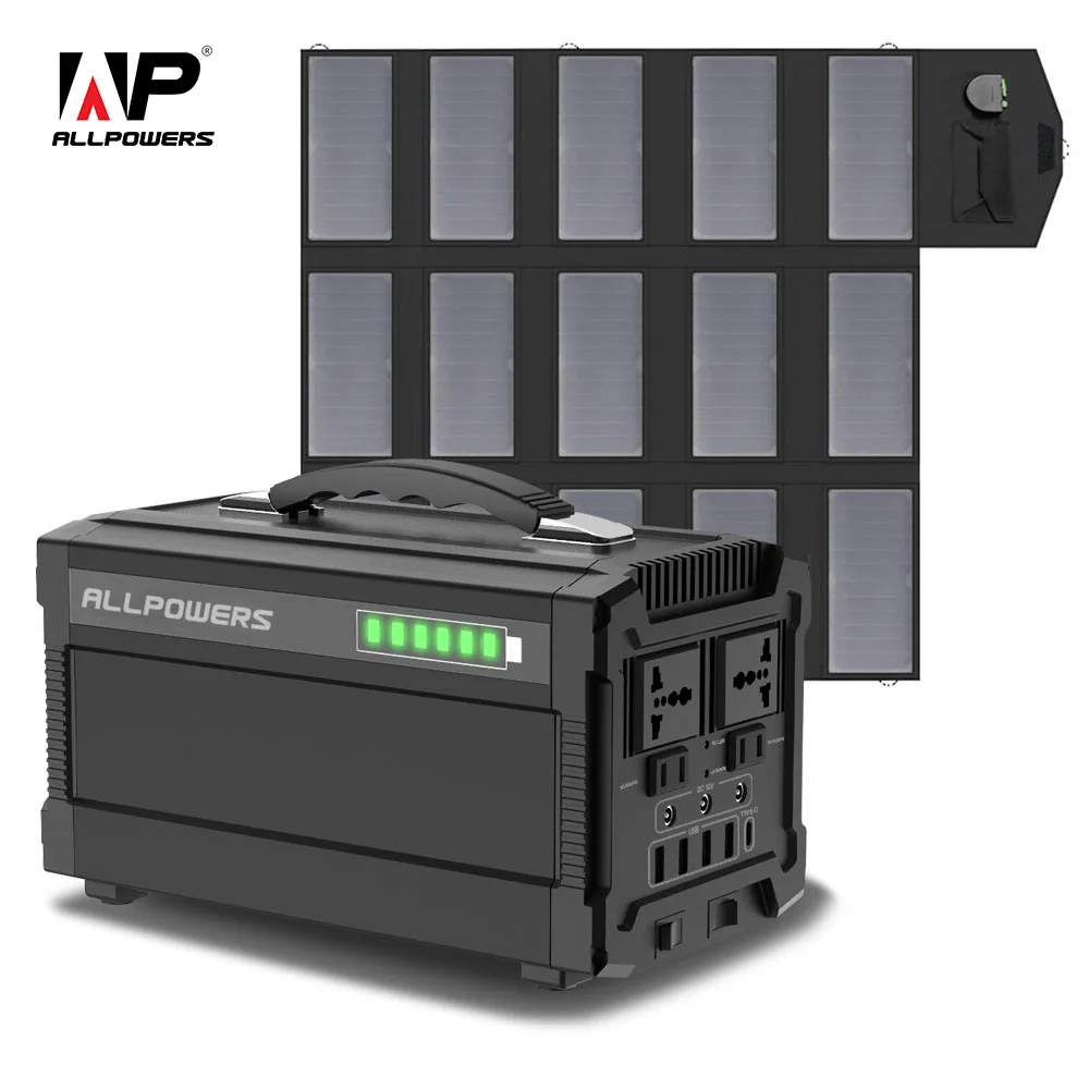 $409.99 ALLPOWERS 78000mA Portable Generator 288Wh Lithium Battery Solar charger with Solar Panel 100W Back