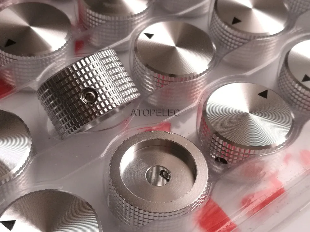 1pc 25mm*15mm Solid Aluminum Potentiometer Volume Knob Hexagon Screw