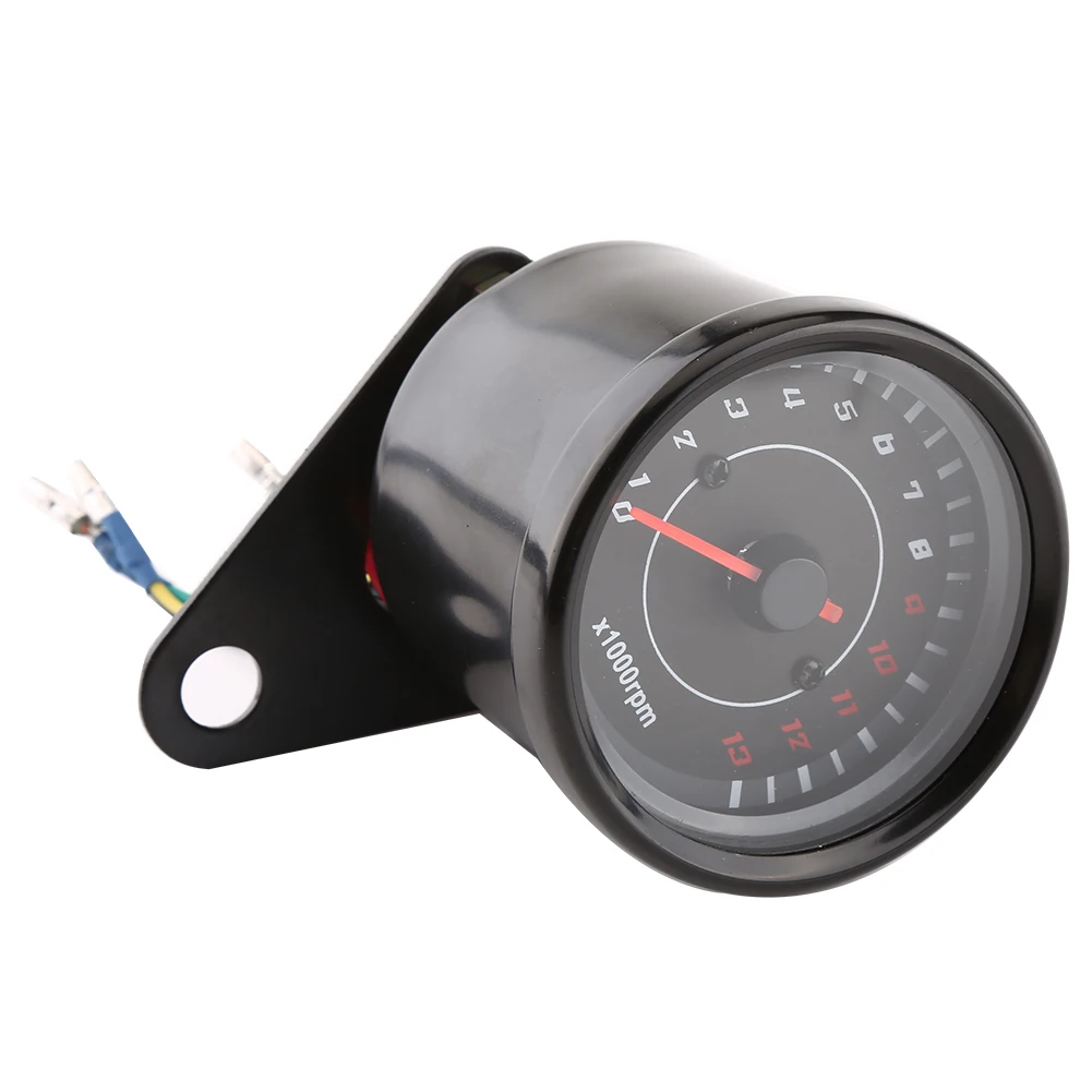 12V мотоциклов ATV 0-13000 RPM Тахометр металлический Пластик Спидометр двойной Дисплей одометр датчик корпус из нержавеющей стали