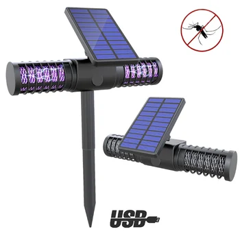 

Big Sale Solar Power LED Outdoor Yard Garden Lawn Light Waterproof Anti Mosquito Insect Pest Bug Zapper Killer Trapping LED Lamp